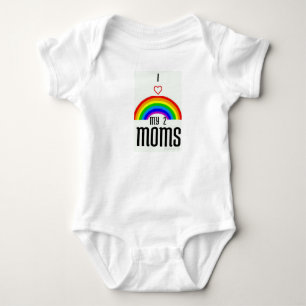Camiseta Creeper do bebê de 2 mães