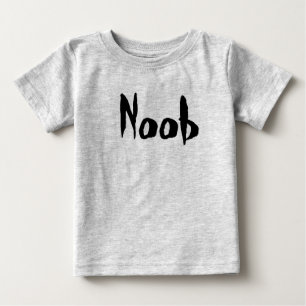 Camiseta Creeper do bebê do Gamer - Noob no preto
