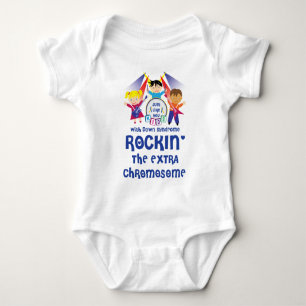 Camiseta Creeper infantil ROCKIN o cromossoma extra