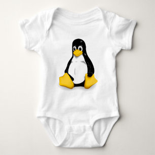 Camiseta Creeper orgânico do bebê de Linux Tux