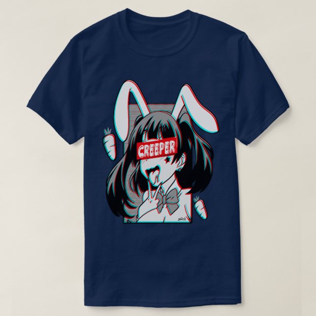 Camiseta Creeper Waifu Bunny (Frente do Design)