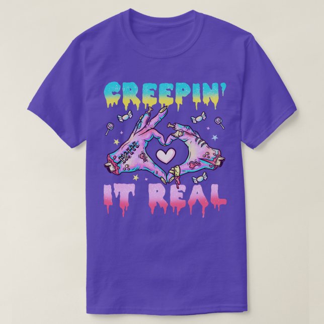 Camiseta Creepin It Real Gótico 1 (Frente do Design)