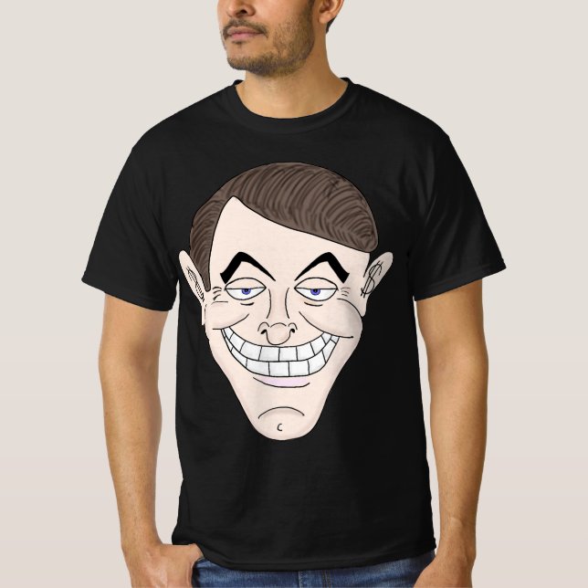 Camiseta creepy businessman with money ears (Frente)