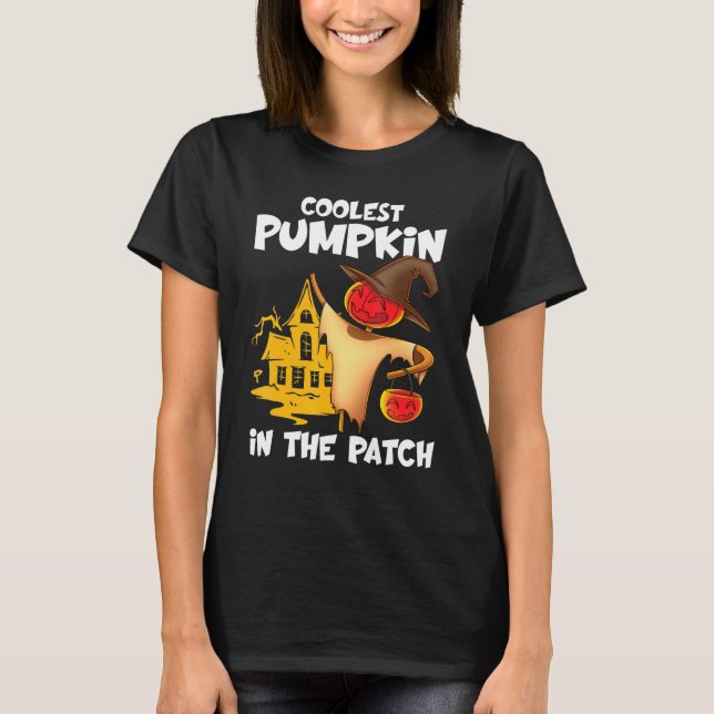 Camiseta Creepy Halloween Jack O Lantern Spooky Scarecrow P (Frente)