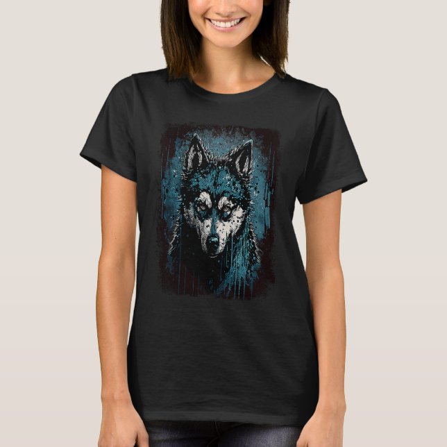 Camiseta Creepy Husky (Frente)