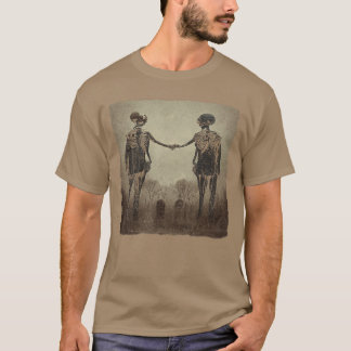 Camiseta Creepy Skeletonwins Aesthetic Horror Goth Hallowee