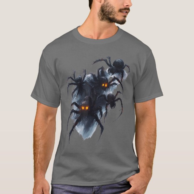 Camiseta Creepy Spider Halloween Horror Apparel girl (Frente)