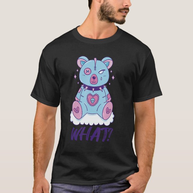 Camiseta Creepy Teddy What Horror Murderous Teddy Bear What (Frente)