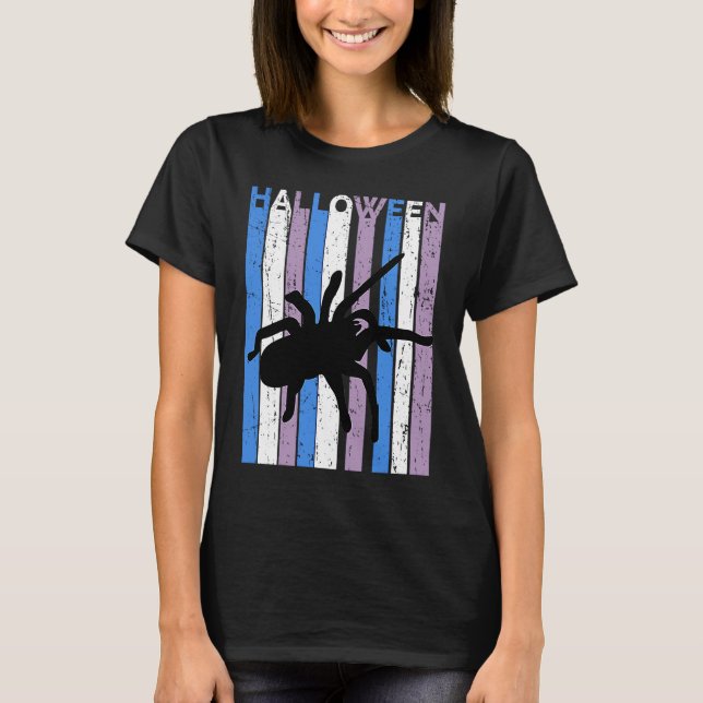 Camiseta Creey Spider Halloween Fumos Meninos Meninos Menin (Frente)