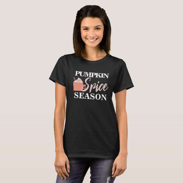 Camiseta Creme Batida Caneca de Outono da Especiaria de Abó (Frente Completa)