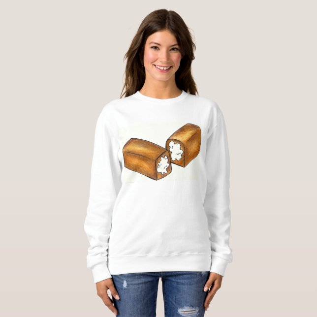 Camiseta Creme-Comida-de-coleira-branca-doce (Frente Completa)