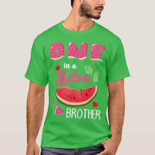 Camiseta Creme De Melancia De Coração Em Um Irmão De Melão
