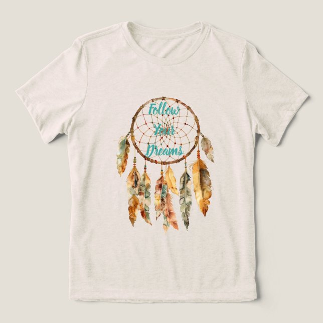 Camiseta Creme Rústico Floral Boho (Design frontal)
