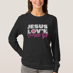 Camiseta Crença de Garota do Sul em Preto e Branco T Cristã