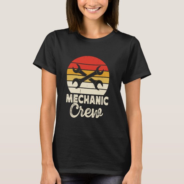 Camiseta Crenças de tripulantes retromecânicas (Frente)