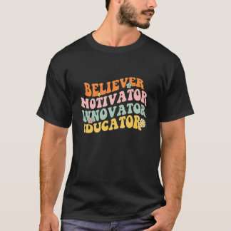 Camiseta Crente De Volta À Escola Motivador Inovador Educad