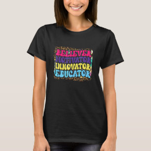 Camiseta Crente Motivador Inovador Educador Leopardo Chá