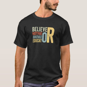 Camiseta Crente Motivador Inovador Educador Professor Cota
