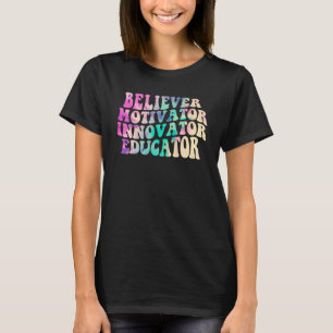 Camiseta Crente Motivador Inovador Educador Tie Dye Chá