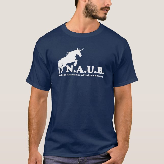 Camiseta Crentes do unicórnio de N.A.U.B (Frente)