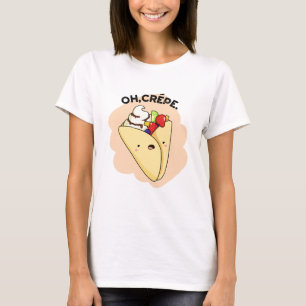 Camiseta Crepe Engraçado Comida Pun