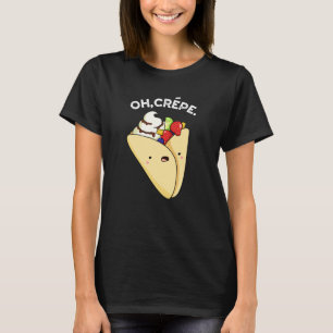 Camiseta Crepe Engraçado Comida Pun Dark BG