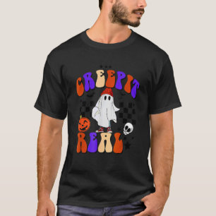Camiseta Crepe-lhe o truque do fantasma real ou trate a que
