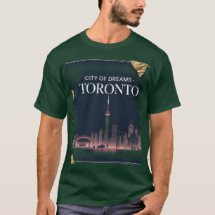 Camiseta Crepúsculo de Toronto - Paisagem Urbana Opulenta