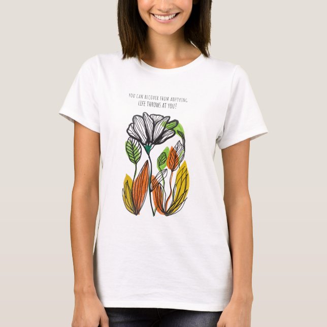 Camiseta "Cresça Através Daquilo Por Que Você Passa" (Frente)
