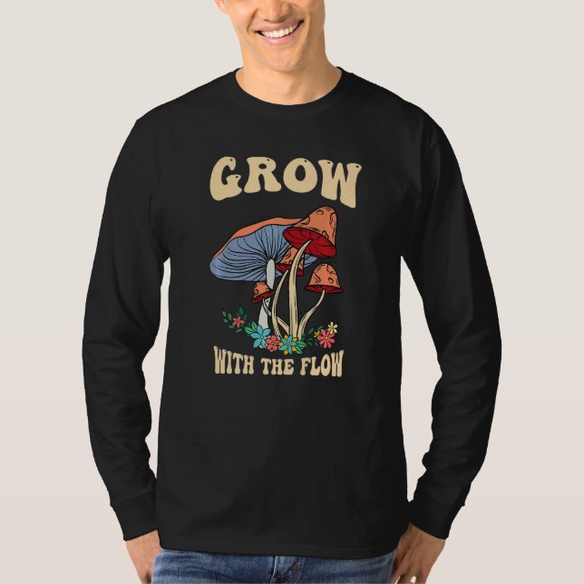 Camiseta Cresça Com o Flow Magic Psilocybin Cogumelos Vint (Frente)