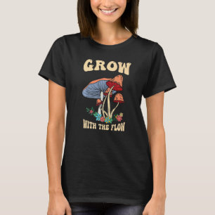 Camiseta Cresça Com o Fluxo Cogumelos Mágicos Psilocibina V