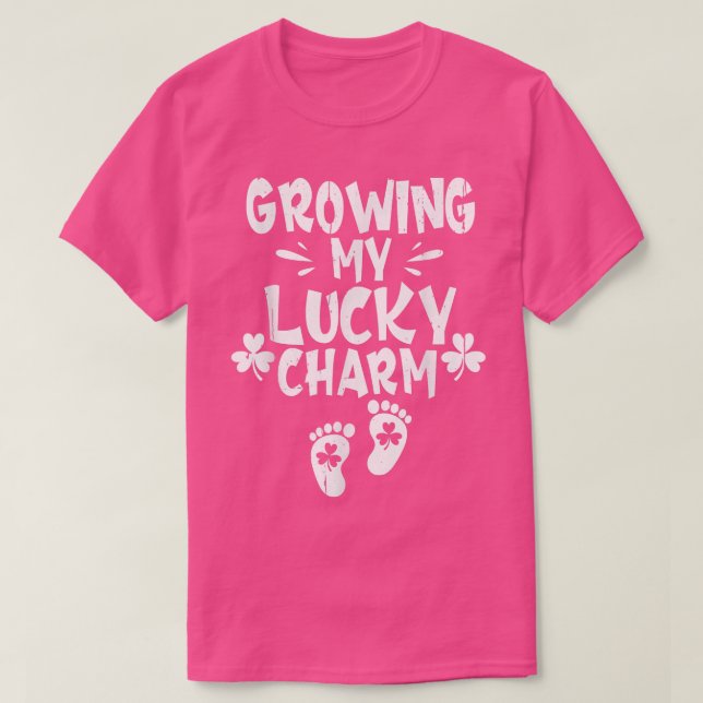 Camiseta Crescendo Com Sorte Dia de São Patrício De Gravide (Frente do Design)
