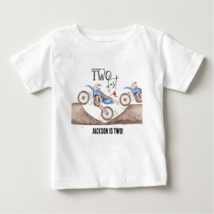 Camiseta Crescendo de dois em dois Bicicleta de terra azul 