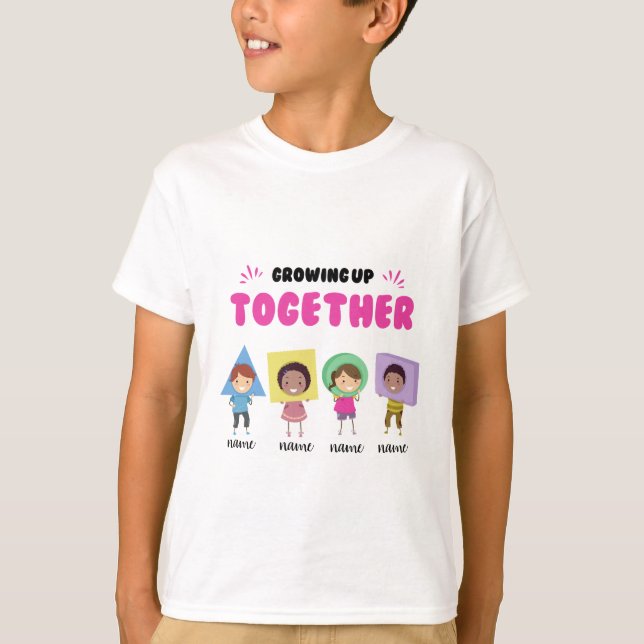 Camiseta Crescendo Juntos Nome da Amizade para Amigos (Frente)