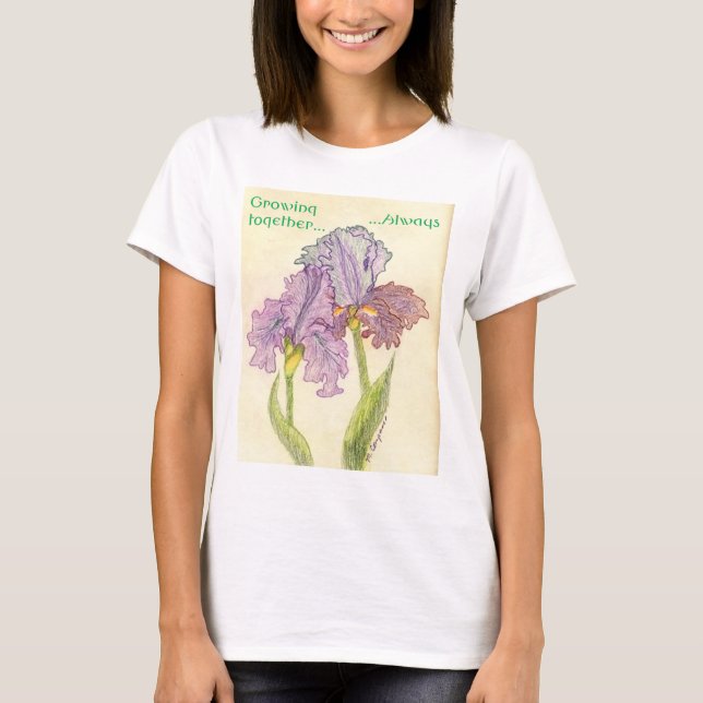 Camiseta Crescendo Juntos...Sempre Camisa-T (Frente)