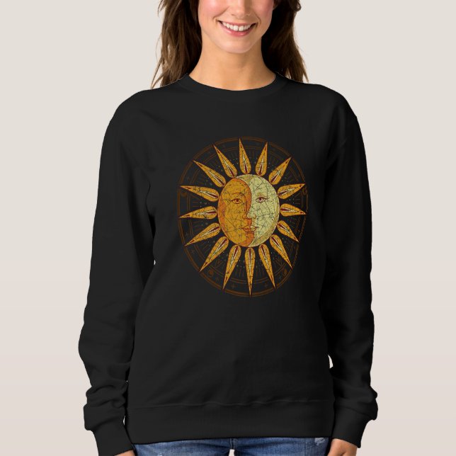 Camiseta Crescent Moon Celestial Body Boho Sun Moon Astrolo (Frente)