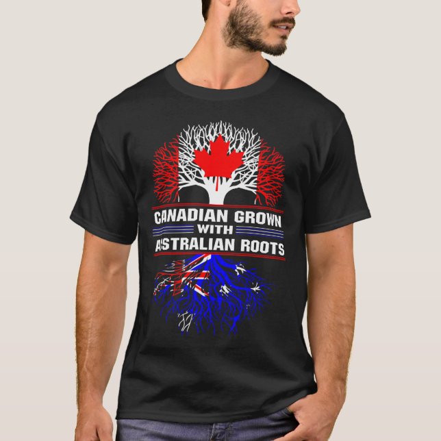 Camiseta Crescente Canadense com Raízes Australianas (Frente)