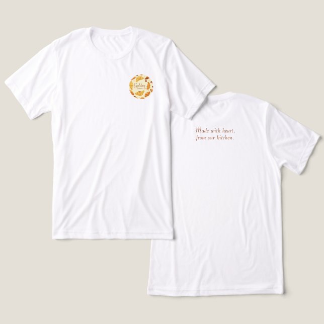 Camiseta Crescente do ouro (Design Frente e Verso)