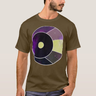 Camiseta Crescente em Desenho Lua púrpura e amarela