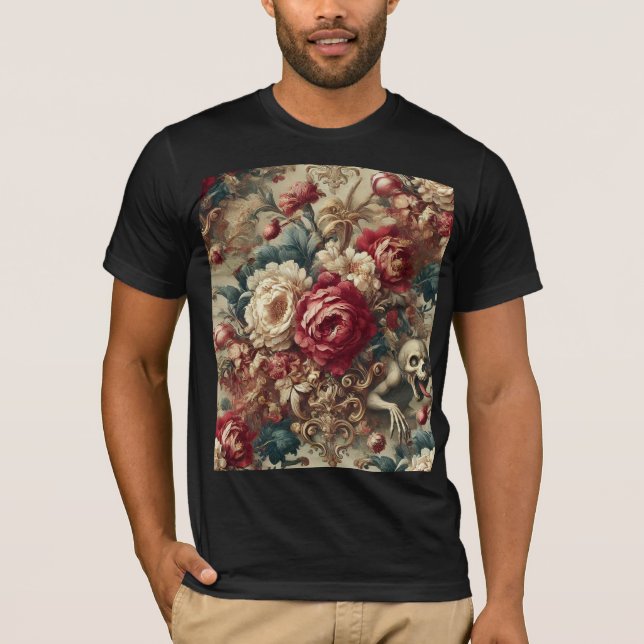 Camiseta Crescente Grotesco – Arte Gótica Vestível (Frente)