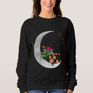 Camiseta Crescente Lua Flores do Jardim Lunar Meninas do Es