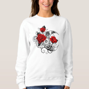 Camiseta Crescente Mecânico com Rosas vermelhas