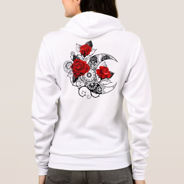 Camiseta Crescente Mecânico com Rosas Vermelhas (Verso)