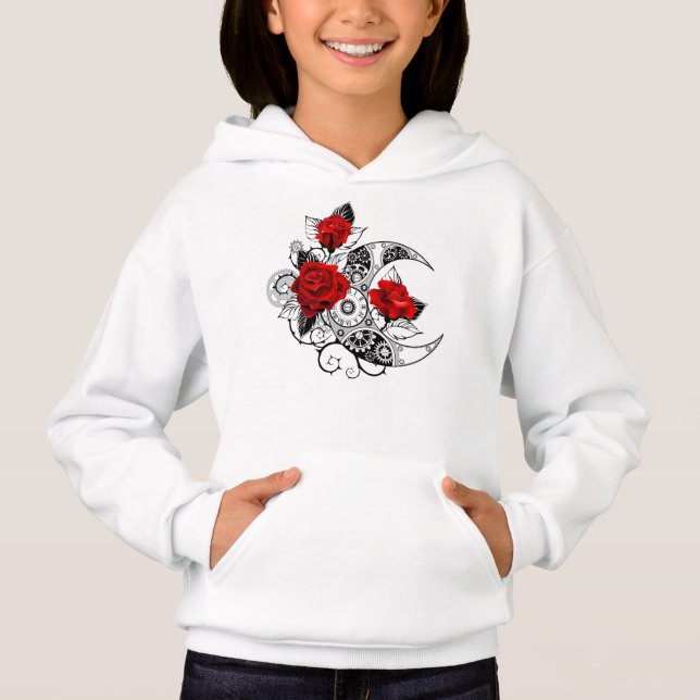 Camiseta Crescente Mecânico com Rosas vermelhas (Frente)