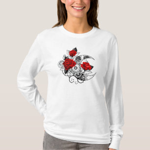 Camiseta Crescente Mecânico com Rosas vermelhas