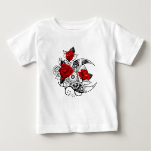 Camiseta Crescente Mecânico com Rosas vermelhas