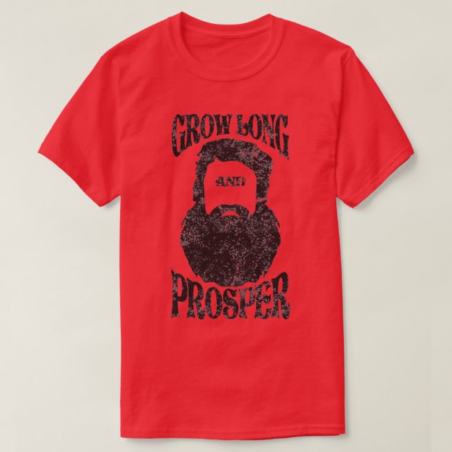 Camiseta Crescer a barba longa e amantes de barba de proteç (Frente do Design)