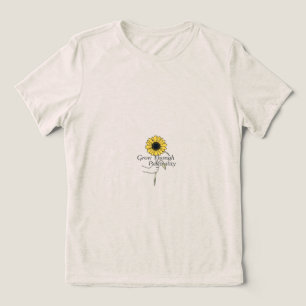 Camiseta "Crescer através da positividade - florescer em ca
