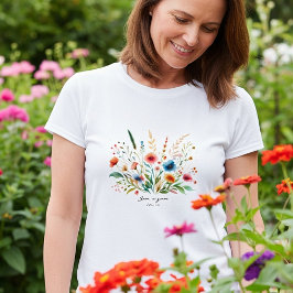 Camiseta Crescer na Grace floral