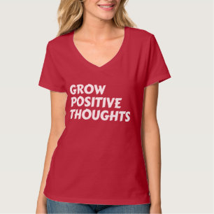 Camiseta crescer pensamentos positivos tipografia inspirado